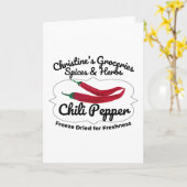 Carte Chili Pepper jar. (Fleur jaune)