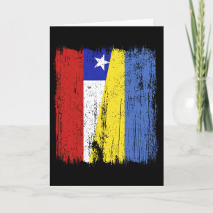 Carte Chili Ukraine Drapeau Demi Héritage Ukrainien Chil
