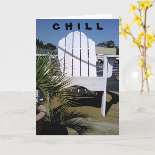 CARTE "CHILL" (Fleur jaune)