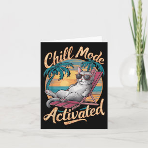 Carte Chill Mode Chat Activé Avec Gles Sur La Plage