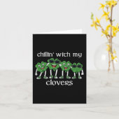 Carte Chillin Avec Mes Clovers Jour de la Saint Patrick  (Fleur jaune)