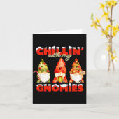Carte Chillin' With My Gnomies Christmas Matching Family (Fleur jaune)