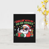 Carte Chillin With My Ho Ho Homies Funny Santa Christmas (Fleur jaune)