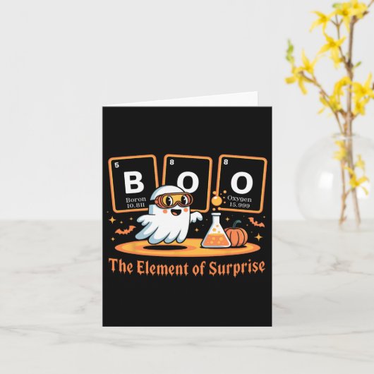 Carte Chimie Boo L'élément De Surprise Joli Chimiste (Fleur jaune)