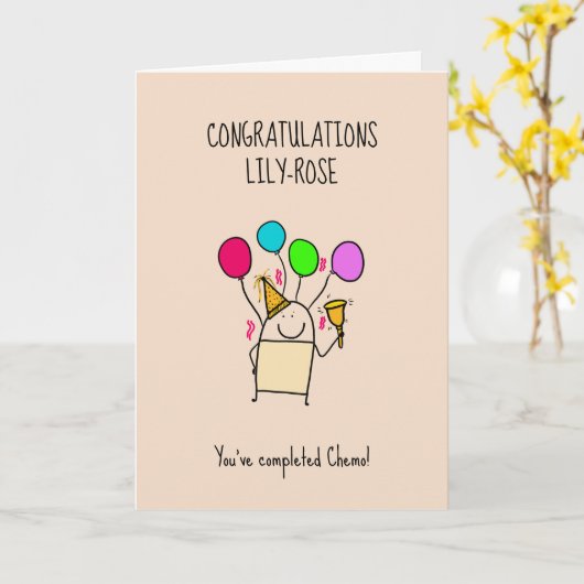 Carte Chimiothérapie terminée ! (Fleur jaune)