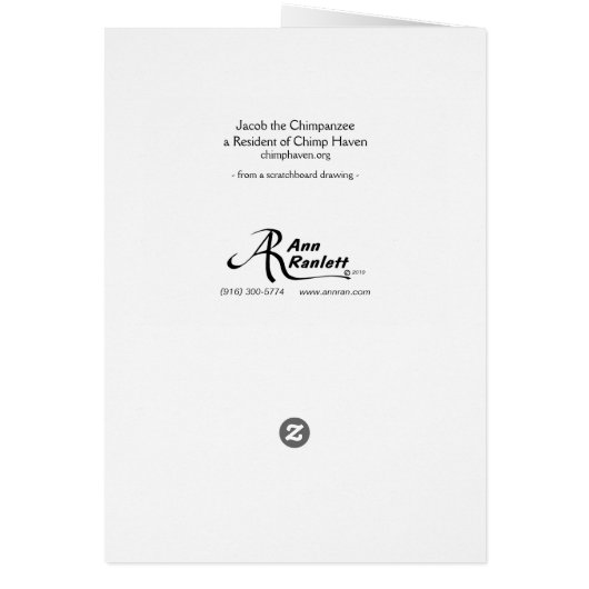 Carte Chimp - "Jacob" (Dos)