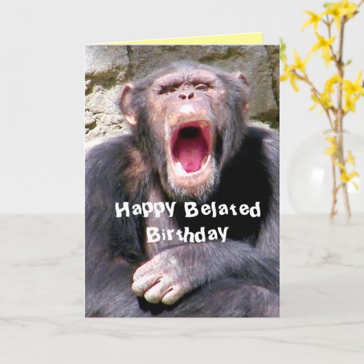 Carte Chimpanzé_ (Fleur jaune)