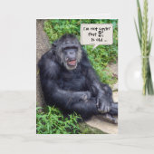 Carte chimpanzé 61e anniversaire (Devant)