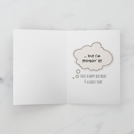 Carte chimpanzé d'anniversaire avec grain (Intérieur)