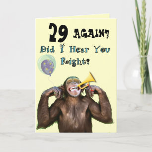 Carte Chimpanzé drôle sur la colline Anniversaire