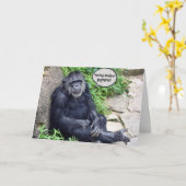 Carte Chimpanzé Vieillir (Fleur jaune)