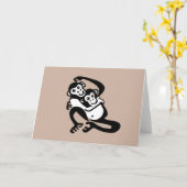 Carte CHIMPANZEE - Bonobo - Faune - Primate (Fleur jaune)