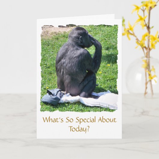 CARTE CHIMPANZÉS (Fleur jaune)