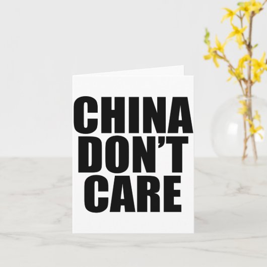 Carte China Dont Care  (Fleur jaune)