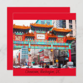 Carte Chinatown à Washington DC. (Devant / Derrière)