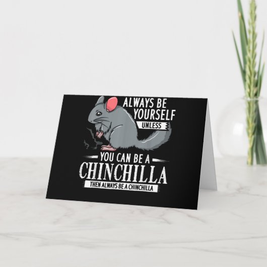 Carte Chinchilla Cadeau Funny mignon animal (Devant)