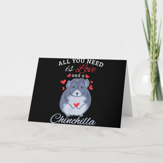 Carte Chinchilla Cadeau Funny mignon Animateur Amoureux  (Devant)