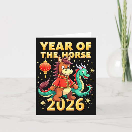 Carte Chinese New Year 2026 Year Of The Horse  (Devant)