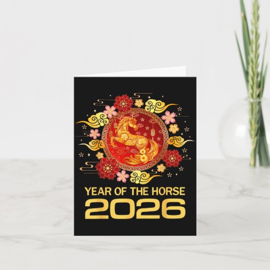 Carte Chinese New Year 2026 Year Of The Horse (Devant)