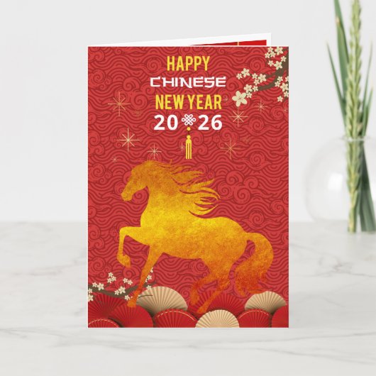 Carte Chinese New year of the Horse 2026  (Devant)