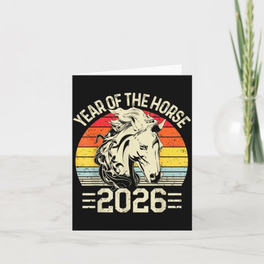 Carte Chinese Zodiac Horse2026 Decorations Year Of The H (Devant)