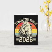 Carte Chinese Zodiac Horse2026 Decorations Year Of The H (Fleur jaune)