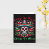 Carte Chinga La Migra Chinga Tu droit de l'immigrant mex (Fleur jaune)