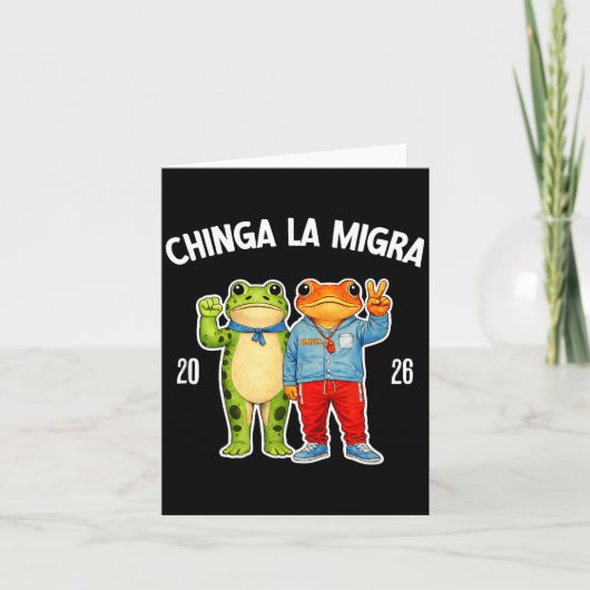 Carte Chinga la migra graphique de protestation drôle de (Devant)