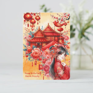 Carte Chinois Lunaire Année-Gong Xi Fa Cai-Culture Chino