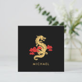 Carte Chinois Lunar New Year Dragon 2024 Personnalisé (Debout devant)