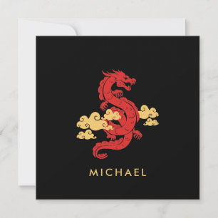 Carte Chinois Lunar New Year Dragon 2024 Personnalisé