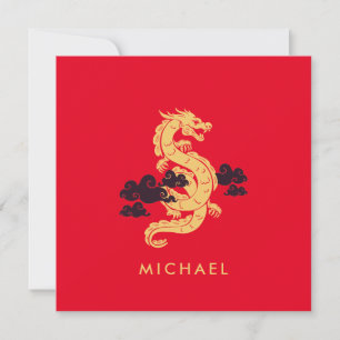 Carte Chinois Lunar New Year Dragon 2024 Personnalisé