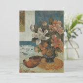 Carte Chinois Peonies et Mandoline par Paul Gauguin (Debout devant)