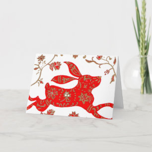 Carte chinoise d'astrologie de lapin
