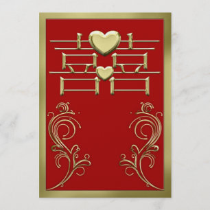 Carte chinoise de faire-part de mariage