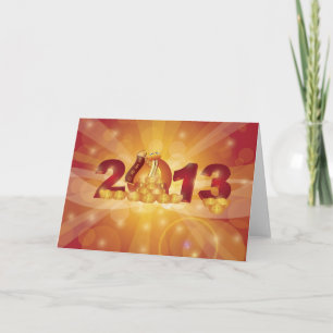 Carte chinoise heureuse de la nouvelle année 2013