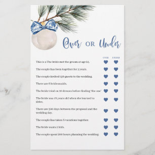 Carte Chinoiserie d'hiver Bow Over or Under Games