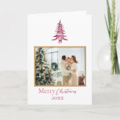 Carte Chinoiserie Noël Pagode rouge 1 photo (Devant)