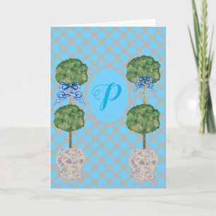 Carte Chinoiserie Turquoise Ginger Jar Jars Topiary