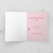 Carte Chiot à Bath un anniversaire an de fille (Intérieur)