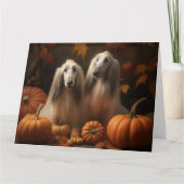 Carte chiot afghan hound Autumn Delight Pumpkin (Devant)