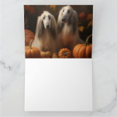 Carte chiot afghan hound Délice d'Automne Citrouille (Intérieur)