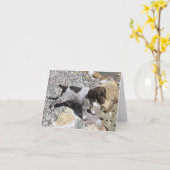 Carte Chiot allemand d'indicateur aux cheveux courts (Fleur jaune)