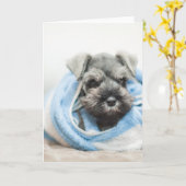 Carte Chiot après Bath (Fleur jaune)