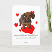 Carte Chiot avec coeur (Dos)