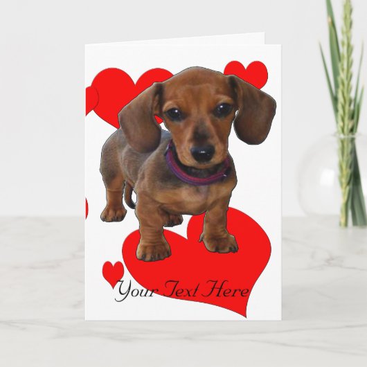 Carte Chiot avec coeur (Devant)