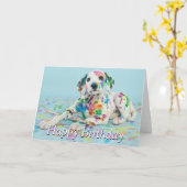Carte Chiot dalmatien (Fleur jaune)