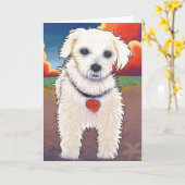 Carte Chiot d'art de bruit (Fleur jaune)