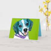 Carte Chiot de beagle d'ART de POP (Fleur jaune)