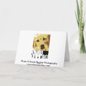 Carte Chiot de golden retriever de Jour de la (Dos)